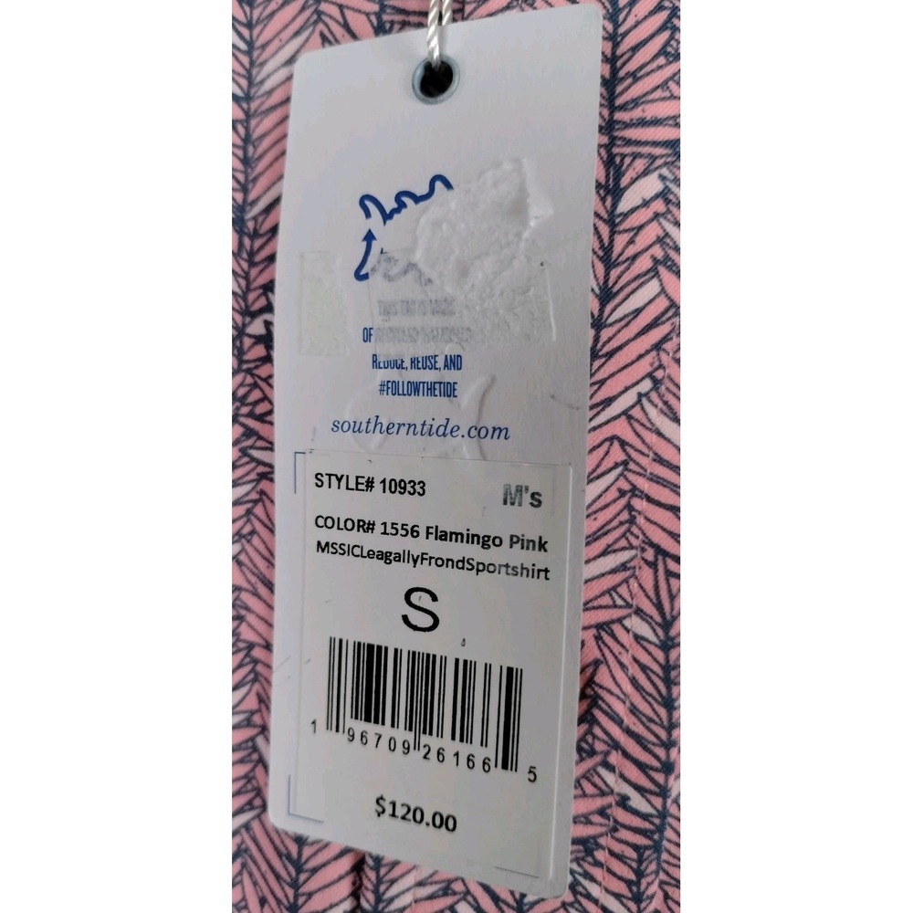 NWT Southern Tide Legally Frond Intercoastal Sport Shirt Mens Small Pink $120 - Picture 11 of 13